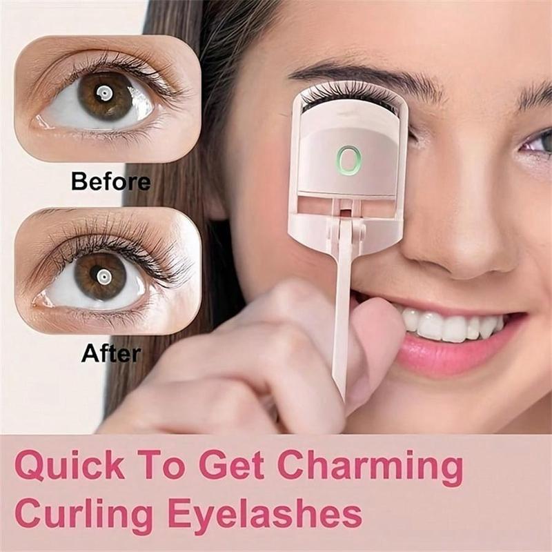 Electric Eyelash Curler, 1 Box Portable Rechargeable Eyelash Curler, Professional Eye Makeup Tool for Women & Girls Daily Use, Makeup Products, Cosmetic Gift for Lady, Christmas Gift