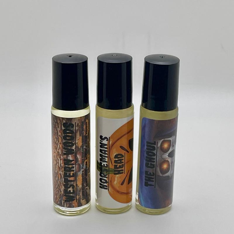 Spooky Halloween 3 pack of roll-on body oils