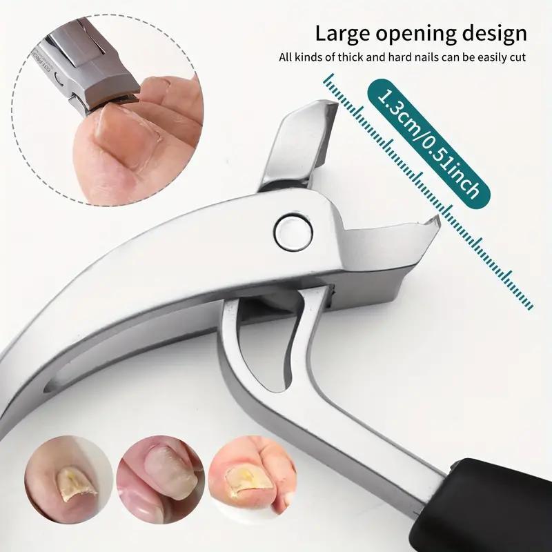 Stainless Steel Nail Clipper, Professional Large Opening Anti-splash Nail Clipper, Manicure & Pedicure Tool for Home & Salon Use