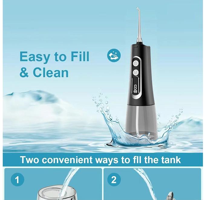 Water Flosser with 9 Cleaning Modes,Cordless Oral irrigator M139 Waterproof