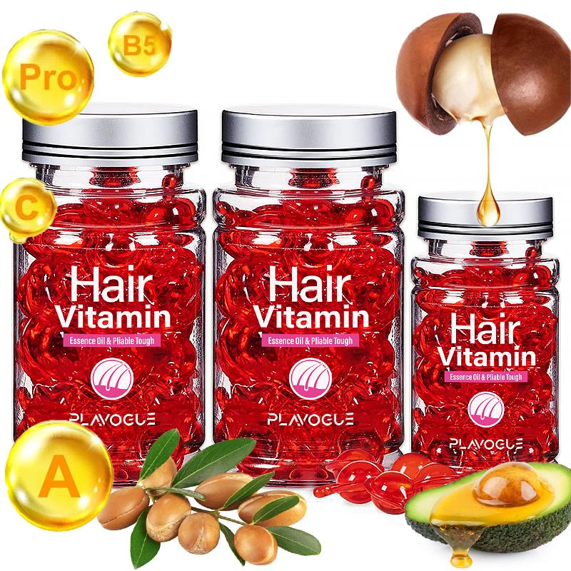 Hair Serum, Hair Oil, Hair Vitamin Capsules, No Rinse, Argan Macadamia Avocado Oils, Vitamins A C E Pro B5, Comfort Haircare Nourishing Moisturizing