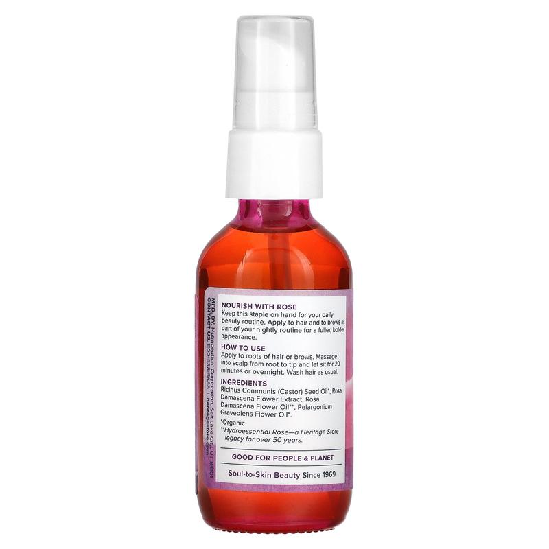 Heritage Store Rose Castor Oil, 2 fl oz (59 ml)