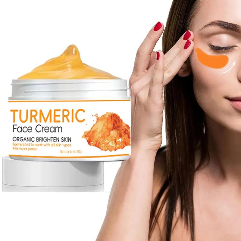 Turmeric Face Cream, 6 Counts set Deep Cleansing Moisturizing Face Cream, Hydrating Nourishing Face Lotion for Women & Men All Skin Types