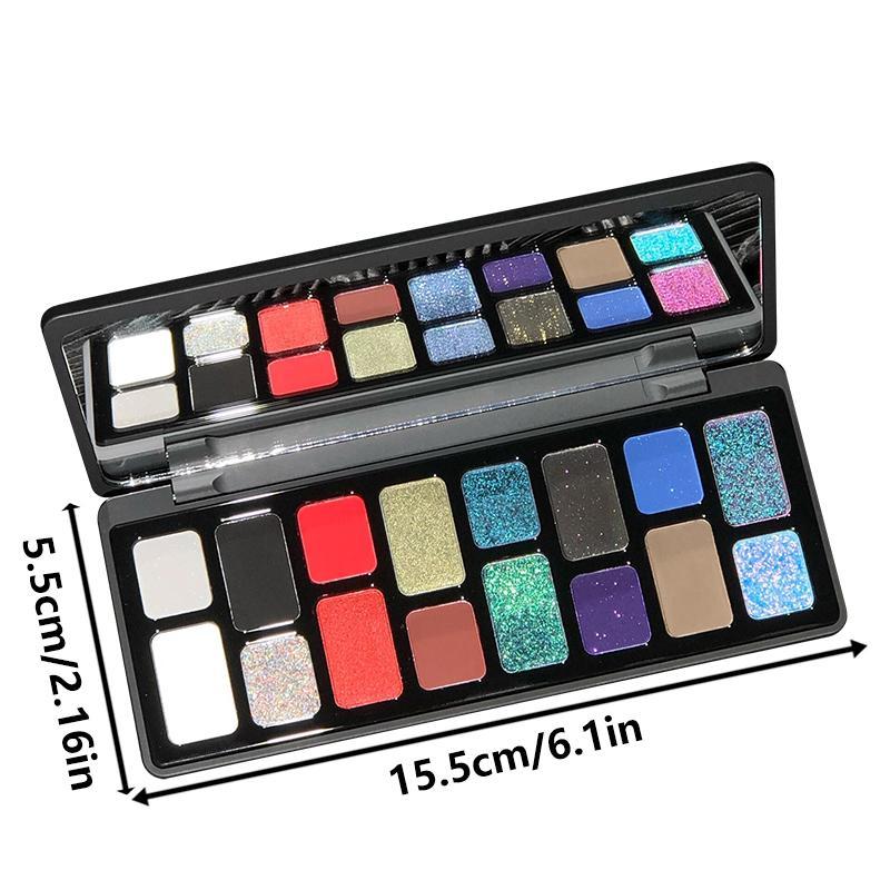 16 Color Eyeshadow Palette, Matte & Glitter Eye Shadows Palette, Long Lasting Shimmering Eye Shadow Makeup Products, High Pigmented Eyeshadow Powder