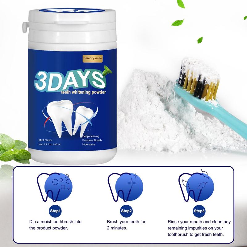 Teeth Whitener, Teeth Whitener Powder, Oral Care Product for Home & Travel, Teeth Whitening Product