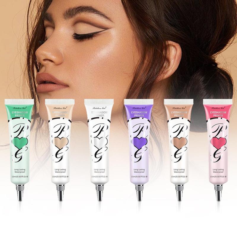 Long-lasting Eyeshadow Primer, 6 Counts set Waterproof Eyeshadow Primer, Full Color Vitality Eyelid Concealer Face Makeup for Women & Girls