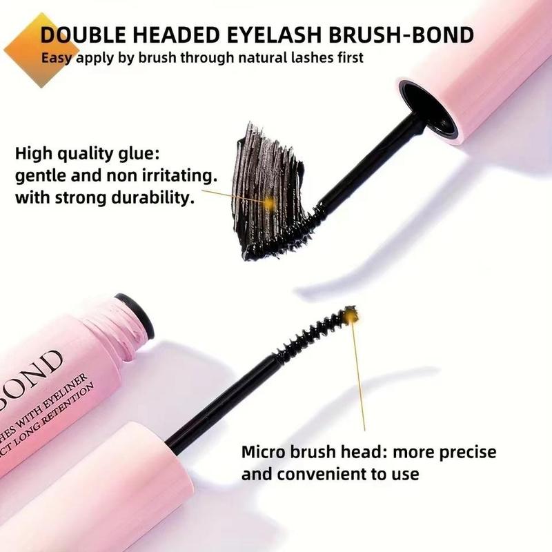 Lash Bond and Seal & Lash Glue Remover Set, 1 Count Individual Lashes Glue and Seal & 1 Count False Eyelashes Remover, Eye Makeup Tool