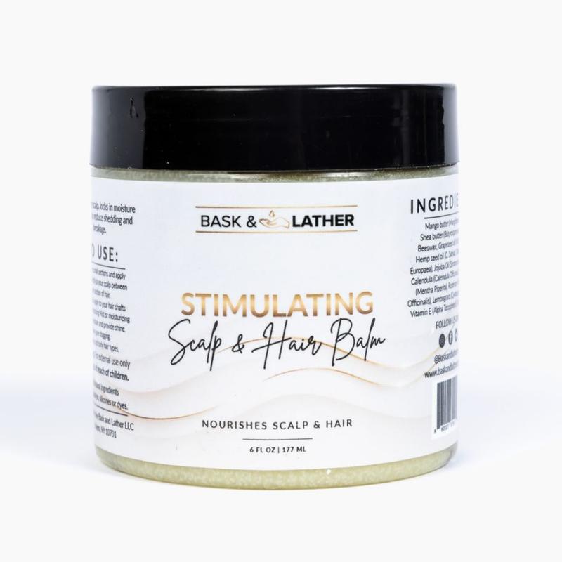 Stimulating Scalp and Hair Balm, Shea Butter and Mango Butter Blend for Moisturizing Haircare