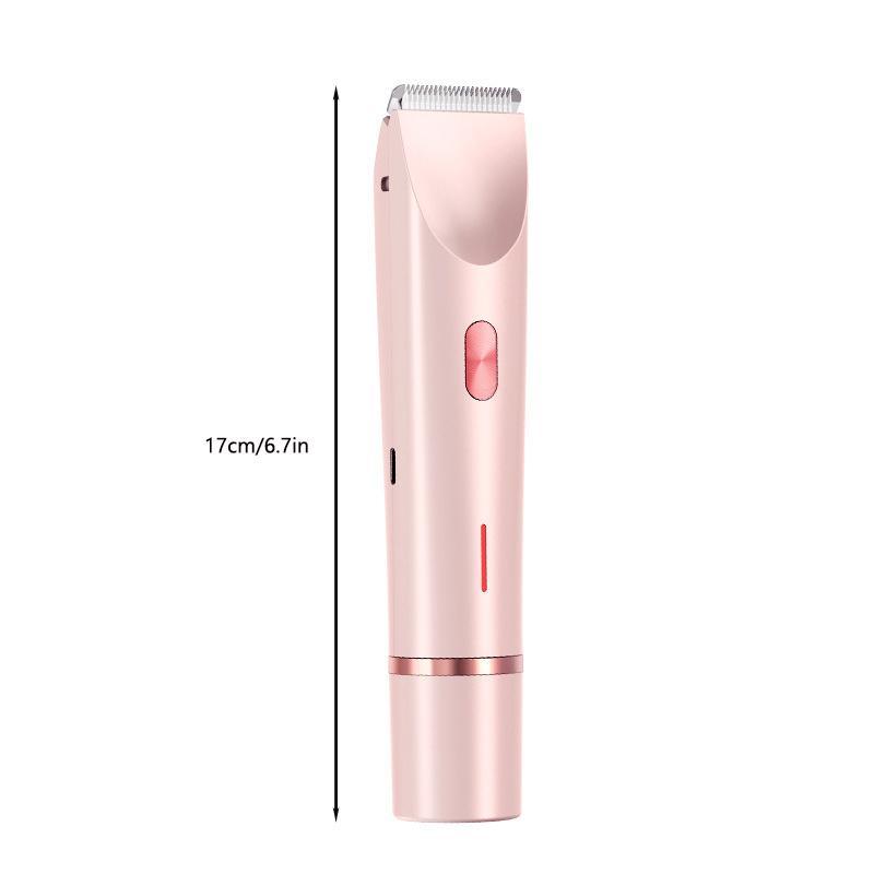 Electric Hair Trimmer for Women, 1 Set Waterproof Wet & Dry Use Hair Shaver & Accessories, Women's Electric Shaver for Legs Underarm