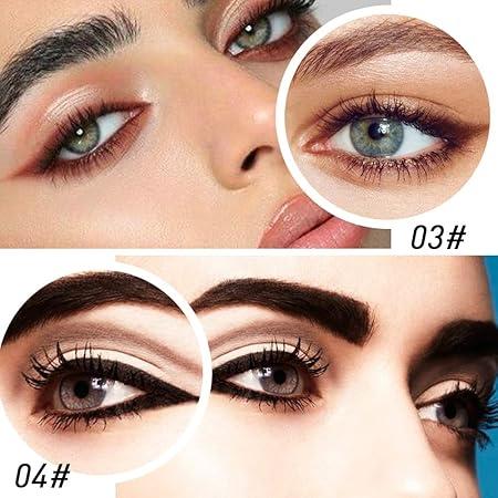 4Pcs Black Brown Silver Gray Gel Eyeliner Pencil Set,Eye Liner Waterproof Smudge Proof, Eye Makeup ,Eye Black Smokey Eyeshadow Palette Stick, Cosmetic