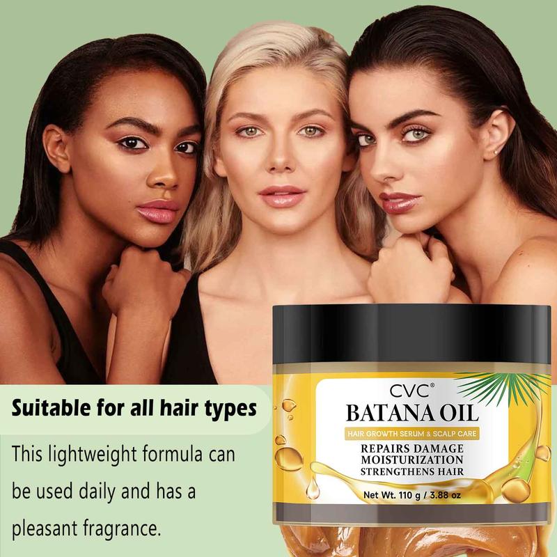 Batana Oil Hair Mask For Hair Growth Healthier: Batana oil Sourced from Honduras - CVC Batana oil  For men and women-  Moisturize Scalp, Restore Dry Damaged Hair 110g 3.88 oz Haircare Repair   hairgrowth oil hairtreatment