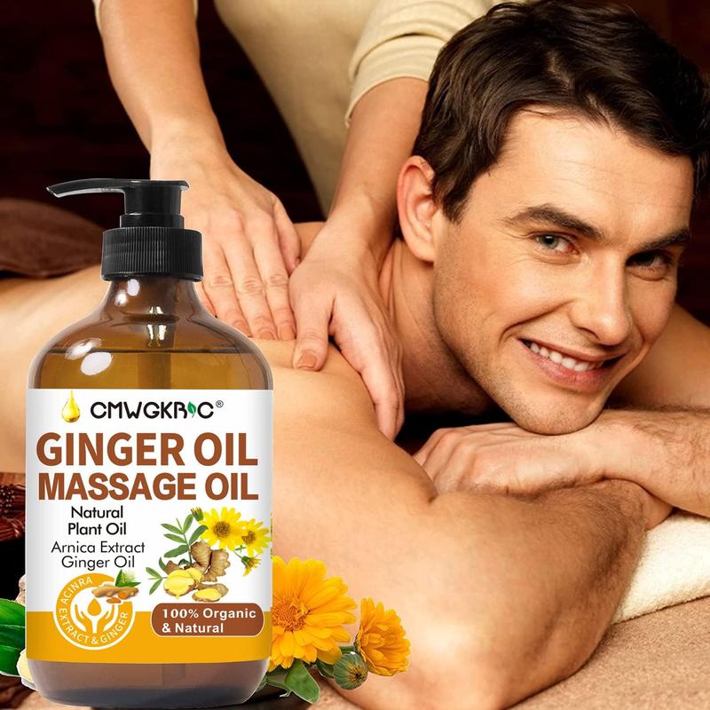 2 Pack Ginger Oil Lymphatic Drainage Massage,Belly Drainage Ginger Oil-Warming Tired Sore Muscle Ginger Massage Oils With Natural Arnica Extract,Grapeseed Oil,Vitamin E Massage Oil for Massage rapy