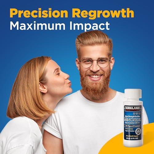 Kirkland Minoxidil 5% Hair Regrowth Solution Extra Strength Men 1 Month Supply Hair Care Comfort