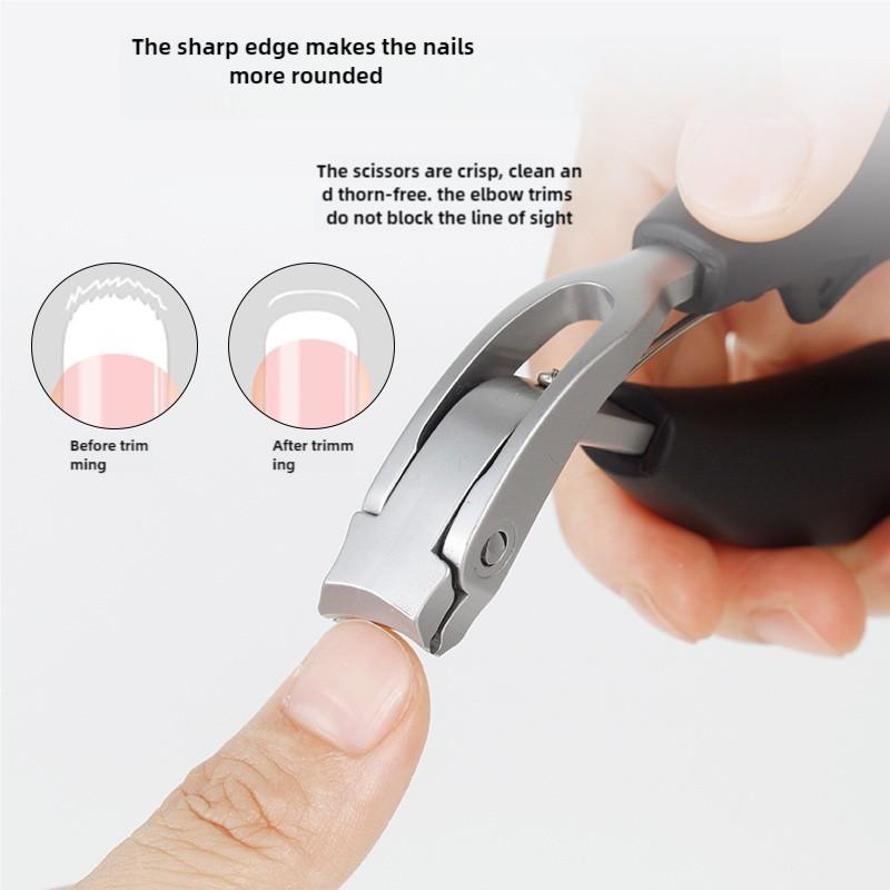 Stainless Steel Nail Clipper, Professional Large Opening Anti-splash Nail Clipper, Manicure & Pedicure Tool for Home & Salon Use