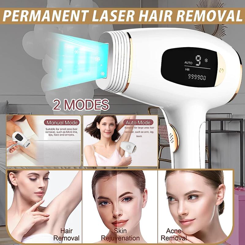 Laser Hair Removal, Permanent Hair Removal Device, Painless At-Home IPL Hair Removal for Women and Men for Face Armpits Legs Arms Bikini Line