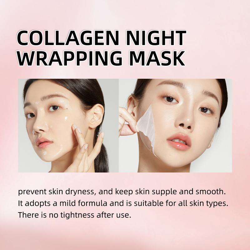 Collagen Night Wrapping Mask: SLEEP, SHED, AND GLOW! Skincare, Collagen Peel Off Mask, Elasticity & Hydration, Korean Beauty, Holiday Gift, Revitalize Skin 2.97 fl.oz Skin Repair Comfort Facial