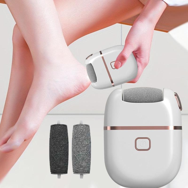 Electric Foot Callus Remover, Rechargeable Foot File & 2 Counts Polishing Heads, Foot File Tool for Calluses, Hard Skin, Pedicure Tool, Exfoliating Foot, Feet Callus Remover, Fall Gift, Shop Tiktok Shop, Corn Remover for Feet, Christmas Gift