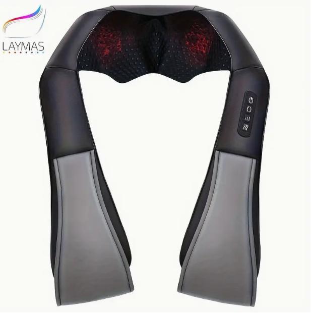 Back And Neck Massager With 3 Levels Adjustable Heating, 8 Nodes Deep Kneading Massage For Neck, Back, Shoulder, Use At Home, Car, Office Christmas Gifts