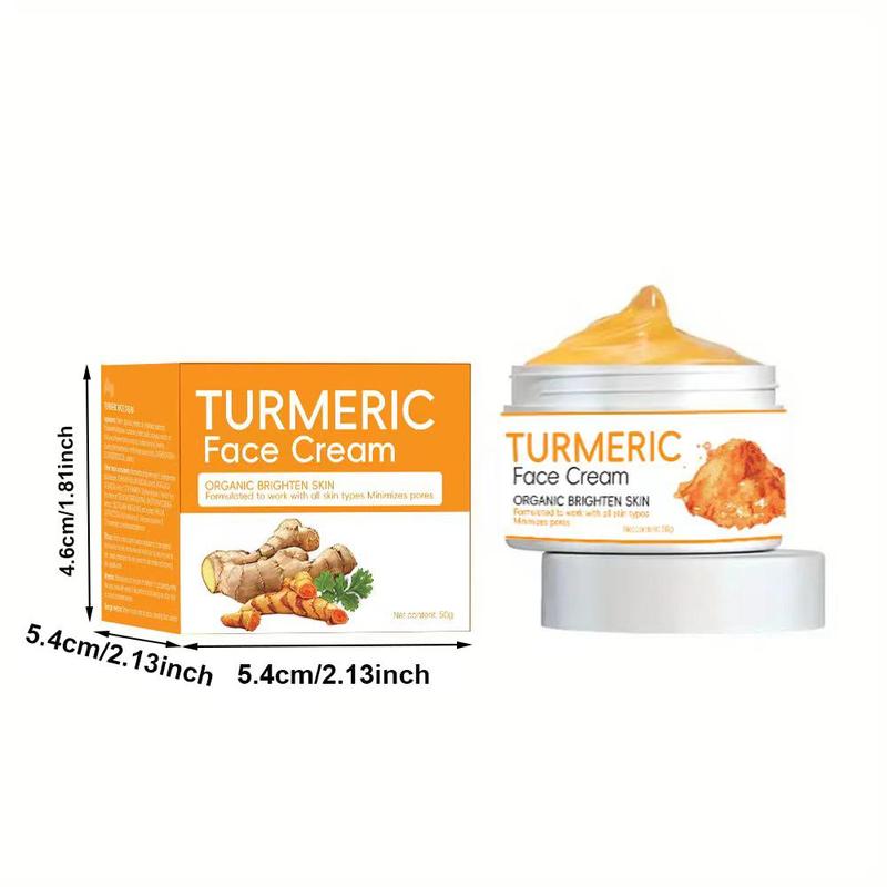 Turmeric Face Cream, 6 Counts set Deep Cleansing Moisturizing Face Cream, Hydrating Nourishing Face Lotion for Women & Men All Skin Types