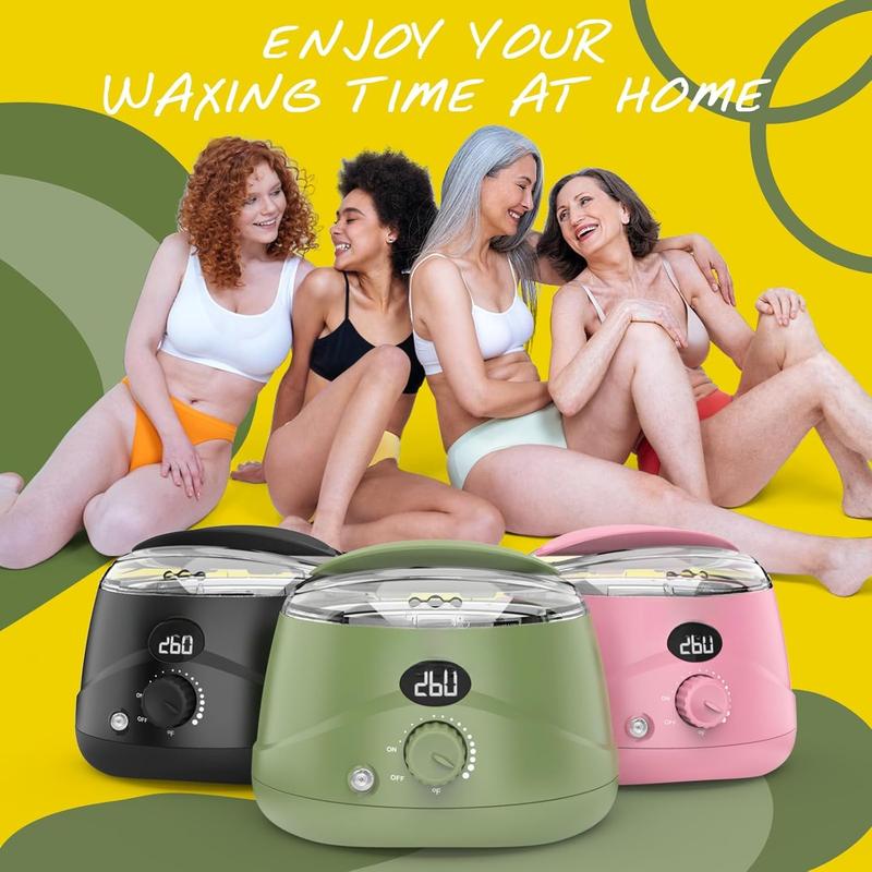 Waxing Kit,  Digital Wax Pot Hard Wax Kit with Accessories for Brazilian and Full  Waxing for Women and Men