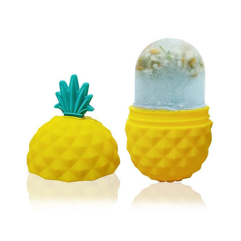 Pineapple Shaped Ice Roller, Silicone Soothing Face Massage Ice Mold, Cooling Face Beauty Skin Care Tool for Women & Men