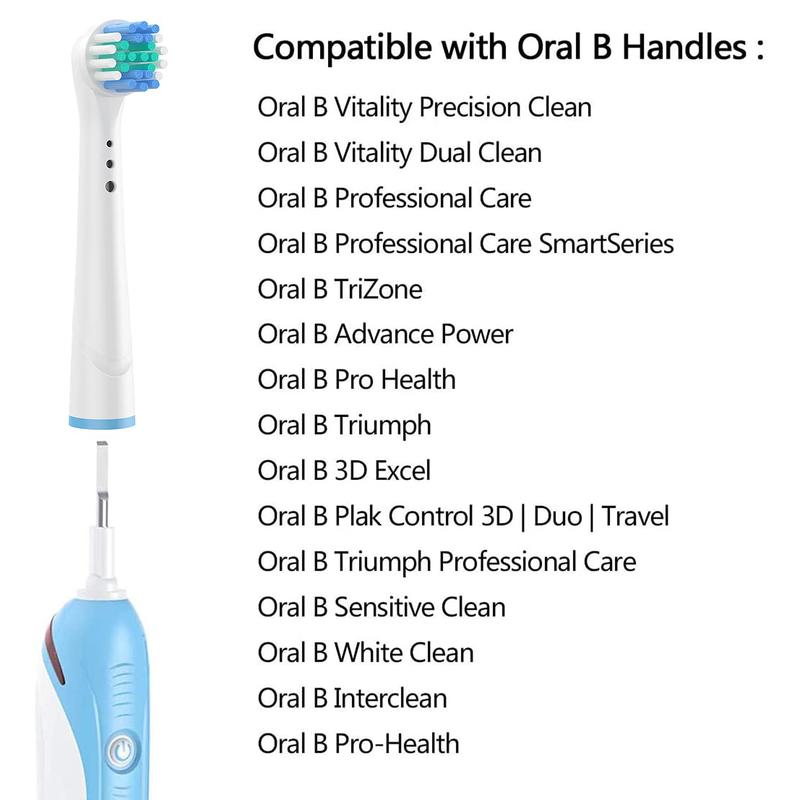 Replacement Brush Heads for Oral B Compatible Electric Toothbrush Heads, Including 4 Precision, 4 Floss, 4 Cross and 4 Whitening - 16 Variety Pack Cleansing