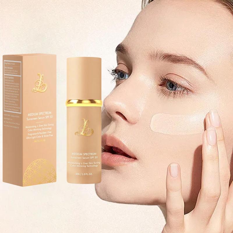 4 in 1 Liquid Foundation, Long-lasting Waterproof Full Coverage Concealer, Daily Use Facial Beauty Enhancer, Flawless Skin Reliable Sun Foundation