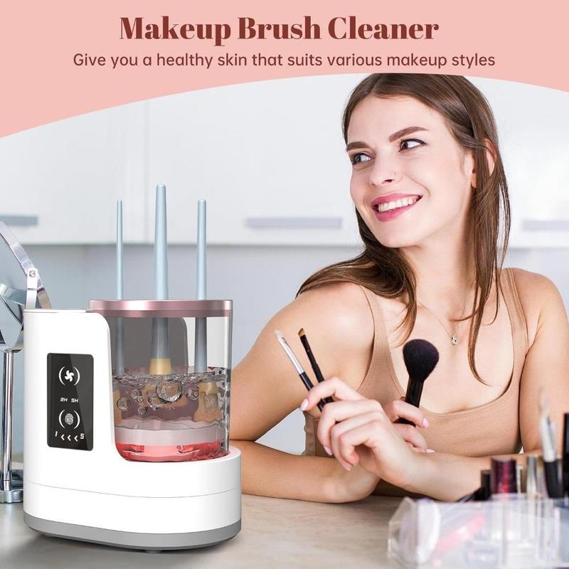 3 in 1 Electric Makeup Brush Cleaner, Portable Automatic Makeup Brush Drying Machine, Makeup Tool for All Size Makeup Brush Set, Contour, Eyeshadow, Blush Brush