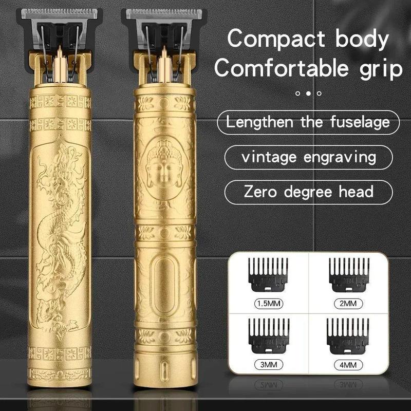 1PC Rechargeable Hair Clipper Black Buddha Head Trimmer Beard Trimmer Hair Clipper Shaving Portable