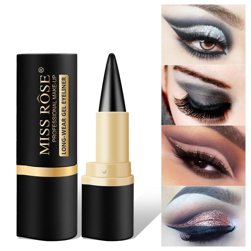 Waterproof Gel Eyeliner, 2 Counts Long Lasting Matte Eyeliner, Quick Drying Eyeliner Pen, Professional Daily Makeup Accessories, Christmas Gift