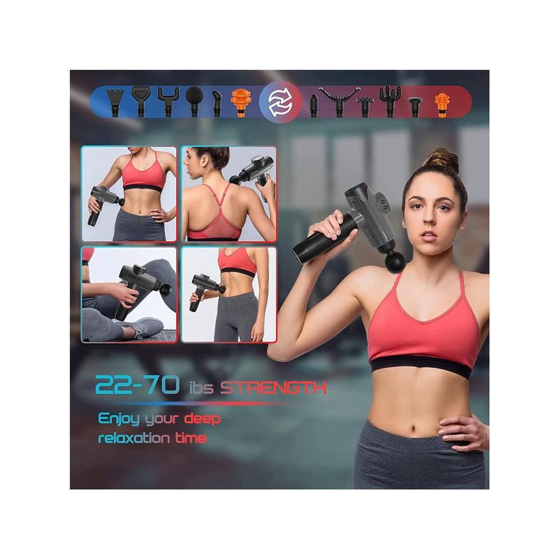 cotsoco Muscle Massage Gun LCD Display Deep Tissue For Athletes, Portable Percussion Handheld Body Massager