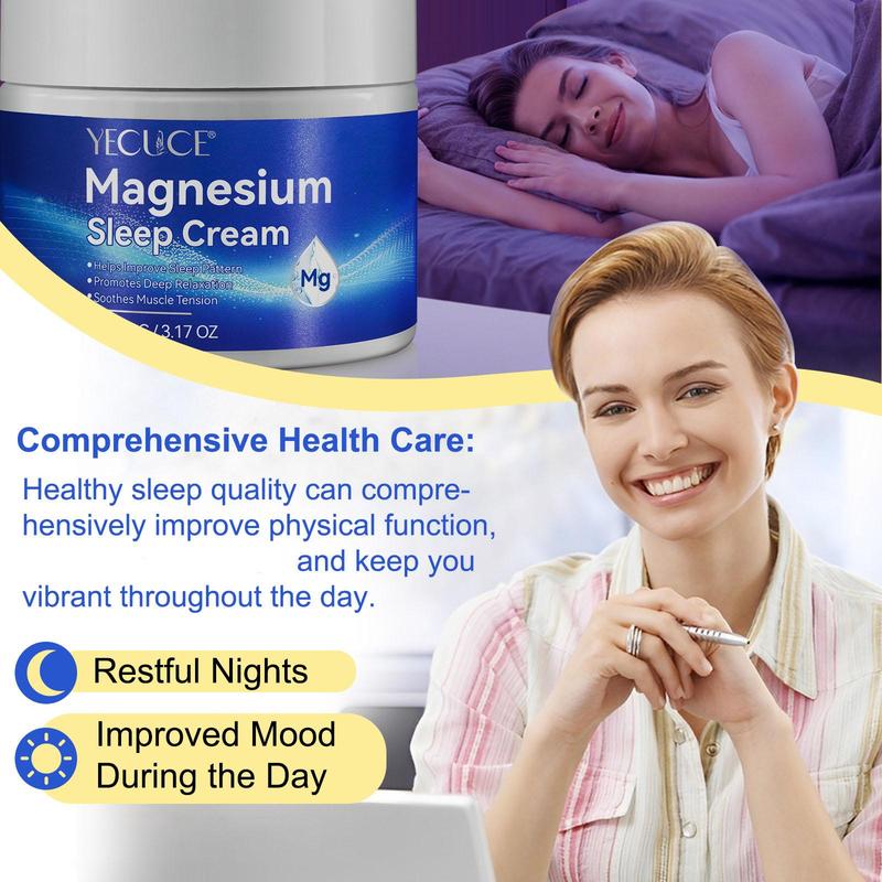 Magnesium Oil Cream & Spray Set, 2 Counts Magnesium Body Care Products, Body Care Set for Women & Men, Christmas Gift