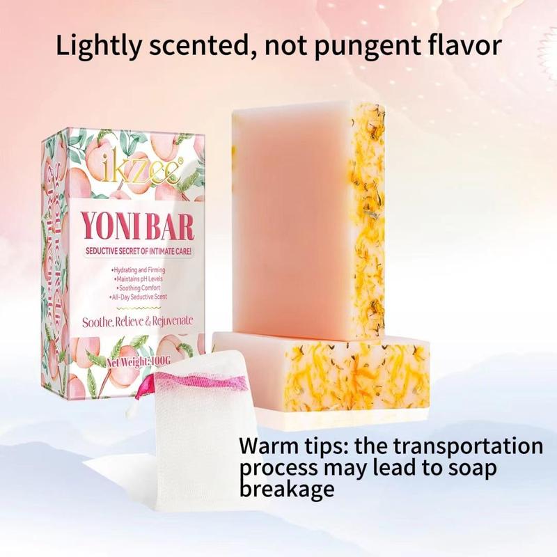 Peach Flavor Yoni Bar, 2 Counts Moisturizing Body Wash Soap, Hydrating Firming Body Wash & Soap for Women, Bath Sets Suitable for All Skin Types, Fall Gift