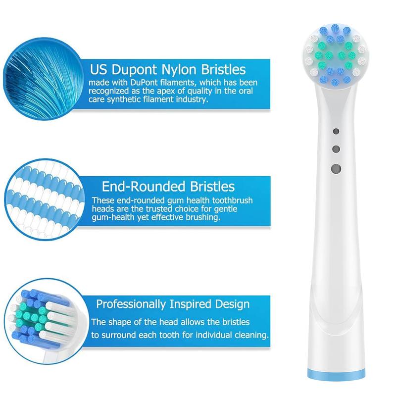 Replacement Brush Heads for Oral B Compatible Electric Toothbrush Heads, Including 4 Precision, 4 Floss, 4 Cross and 4 Whitening - 16 Variety Pack Cleansing