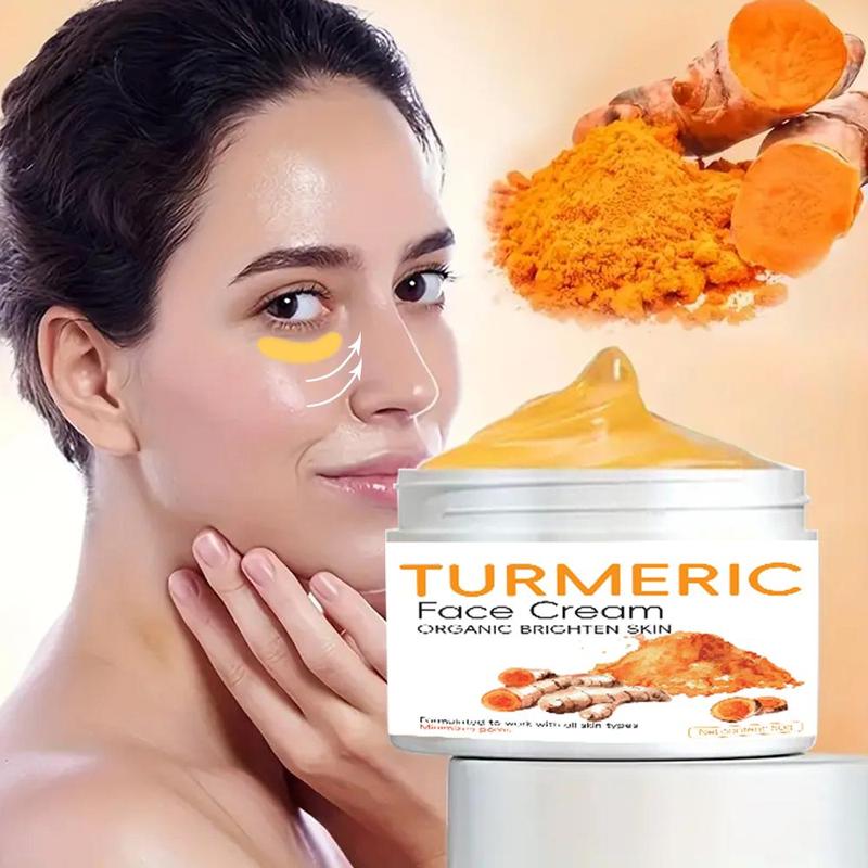 Turmeric Face Cream, 6 Counts set Deep Cleansing Moisturizing Face Cream, Hydrating Nourishing Face Lotion for Women & Men All Skin Types