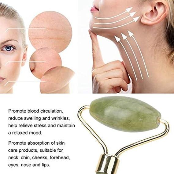 Fuvooi Jade Gua Sha Facial Massager Set - 5 in 1 Skin Care Tools for Relaxation, Toning, and Lymphatic Drainage - Comfort