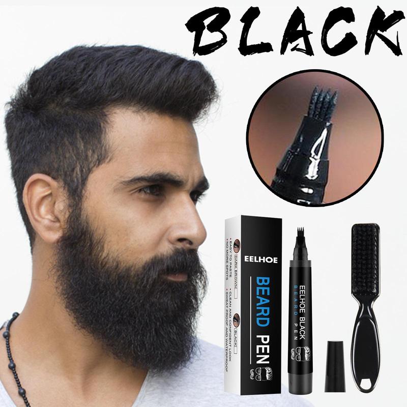 Beard Filling Pen Kit, Professional Beard Shaping Pen with Brush, Men's Beard Styling Tools, Great Gift for Dad, Christmas Gift