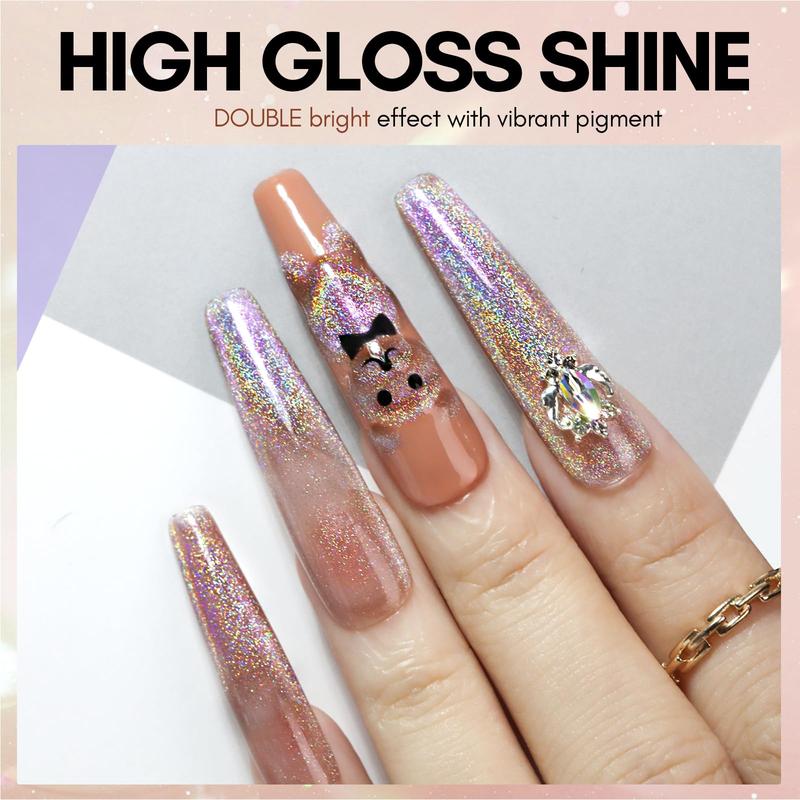 Makartt Holographic Cat Eye Gel Nail Polish Valentine Gift for Women Girl Nail Art Nail Care Manicure Cutics Cosmetic