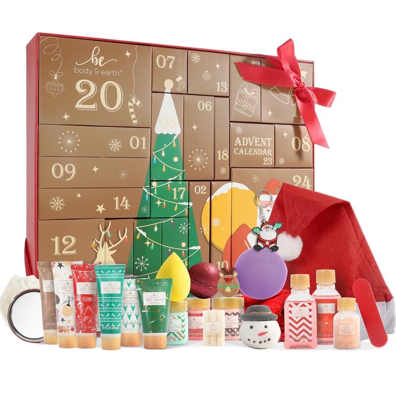 Christmas Gift Sets for Women - 24 Pcs Set of Advent Calendar 2024, Bath and Body Spa Gift Box for Holiday