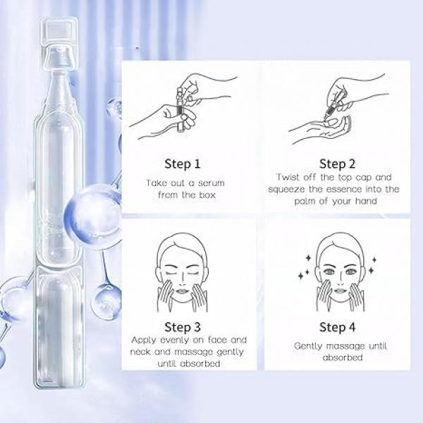 3% Hyaluronic Acid Serum for Skin Repair,Hyaluronic Acid Tubes -Deep Hydration Moisturizing Skincare 1.2ml*30 box