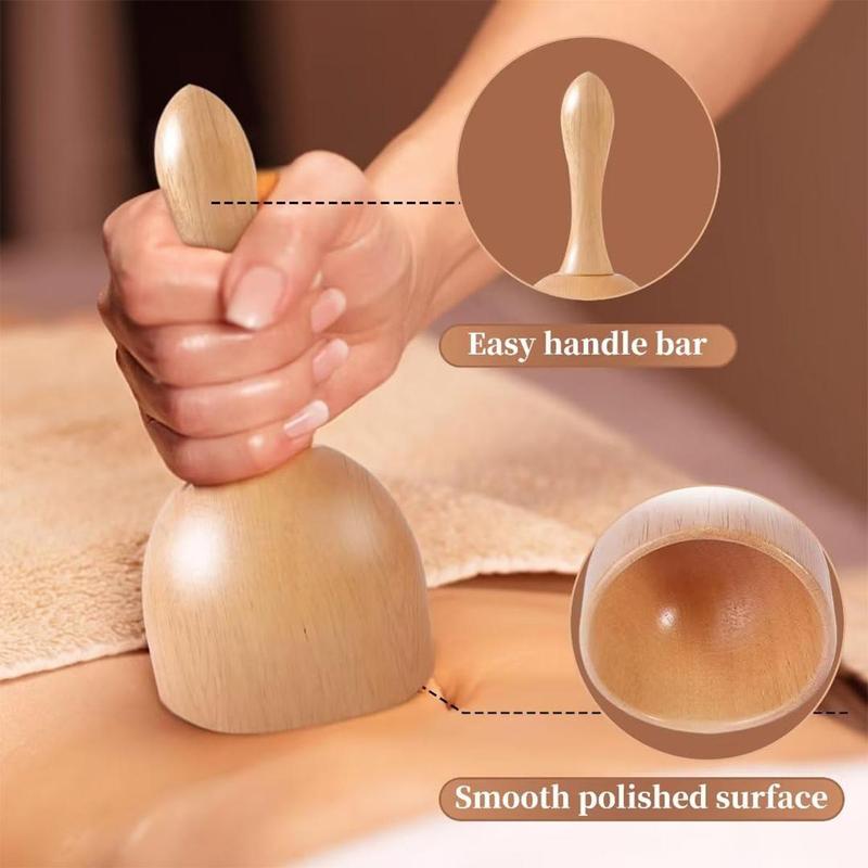 Wooden Massage Tools Set, 5 Counts set Traditional Manual Massage Tools for Spa, Muscle Relaxation Tool, Massage Roller, Massage Tools for Home & Spa, Muscle Massager, Roller Massager, Body & Scalp Massager, Body Care Tools