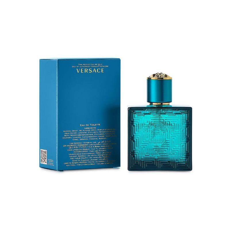 VERSACE Eros Eau de Toilette Spray for MEN 1.7oz   50ml - Luxury, Long Lasting Perfume