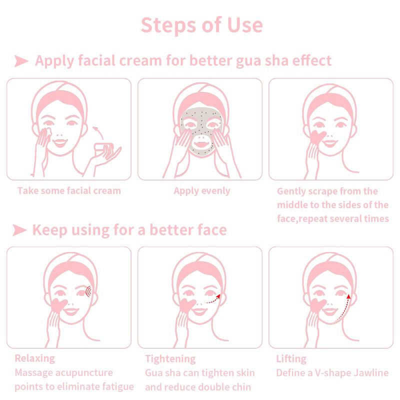 Comfort Rose Quartz Gua Sha Tools - Reduce Puffiness & Sculpt Jawline!