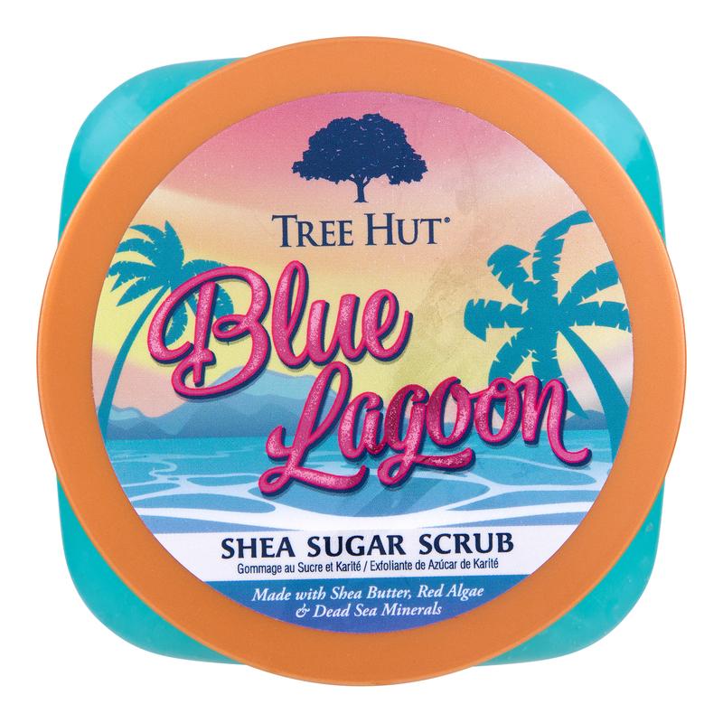 Tree Hut Blue Lagoon Sugar Scrub with Moisturizing Shea Butter, 18 oz - Exfoliating Body Care