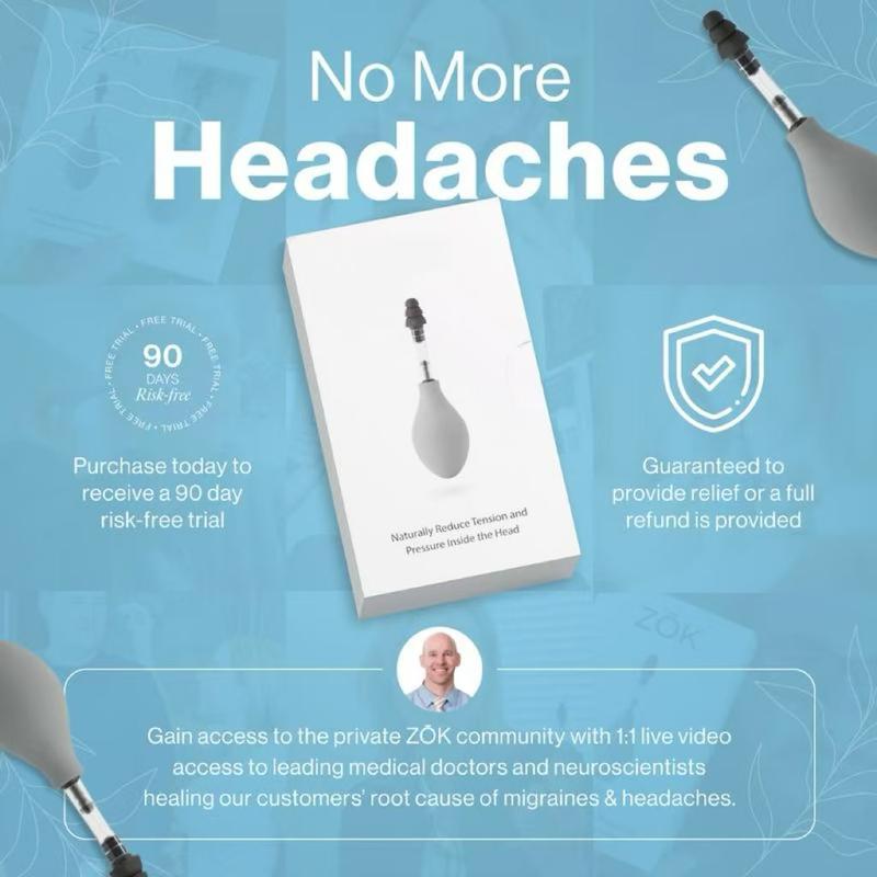 Patented migraine & headache symptom relief tool for therapeutic, deep pain relief. Natural healthcare treatment to ease tension & pressure