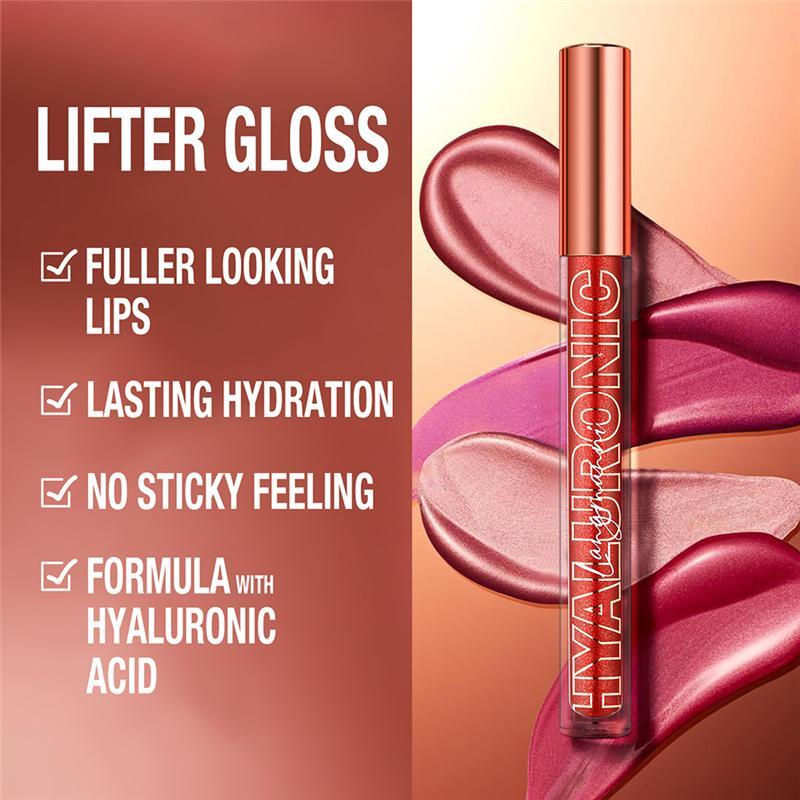 Long Lasting Glittering Lip Gloss, Shimmering Lip Glaze, Tinted Moisturizing Liquid Lipstick, Glossy Lip Glaze Stick, Plumping Lip Oil Lip Stick for Girls