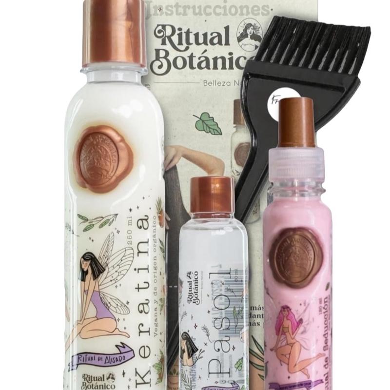 Ritual Botanico KERATINA 250ML & TermoProtector 120ML Incluye Cepillo Aplicador & Manual de Instrucciones Conditioner Haircare