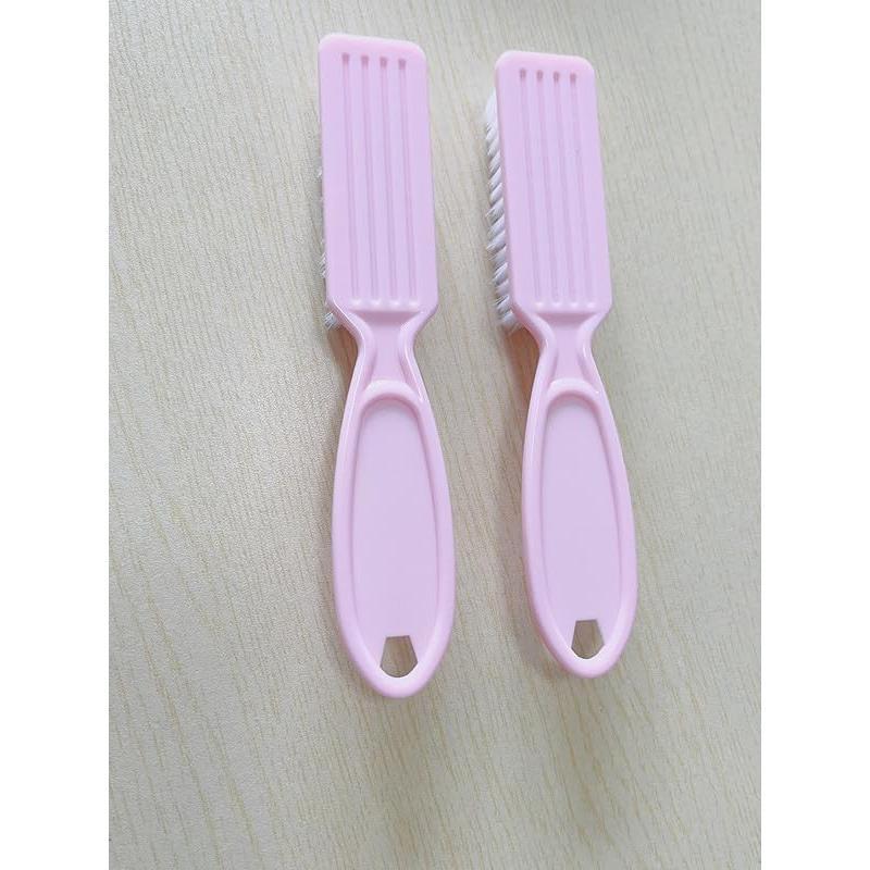 12Pcs Nail Brush for Cleaning Fingernails, Handle Grip Cleaning Brush for Nail and Toenail, Nail Dust Brush Manicure Pedicure Tools Scrubbing Brush Women Men Home Salon(Pink)