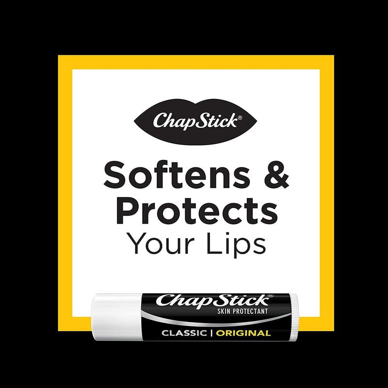 ChapStick Classic Original Skin Protectant Lip Balm, Moisturizing Lip Care, 3 Tubes (Pack Of 1)