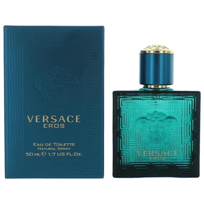 VERSACE Eros Eau de Toilette Spray for MEN 1.7oz   50ml - Luxury, Long Lasting Perfume